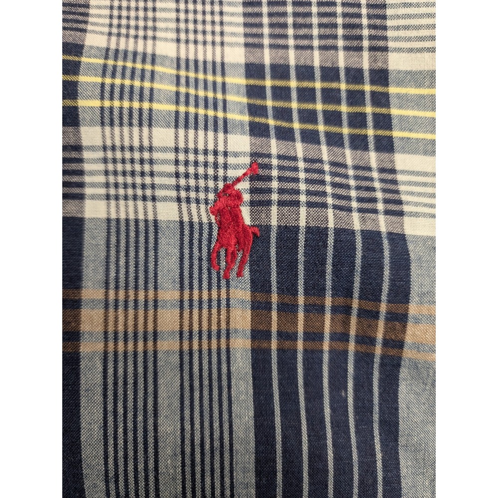 Ralph Lauren XXL Classic Fit Plaid Short Sleeve Button Down Shirt Mens - Picture 4 of 7